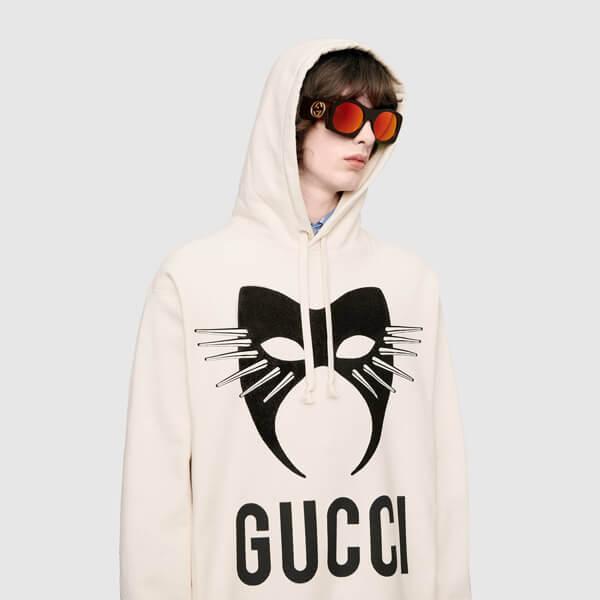 2020春夏☆グッチ コピー Mask Print オーバーサイズ スウェットシャツ☆GUCCI 20081405